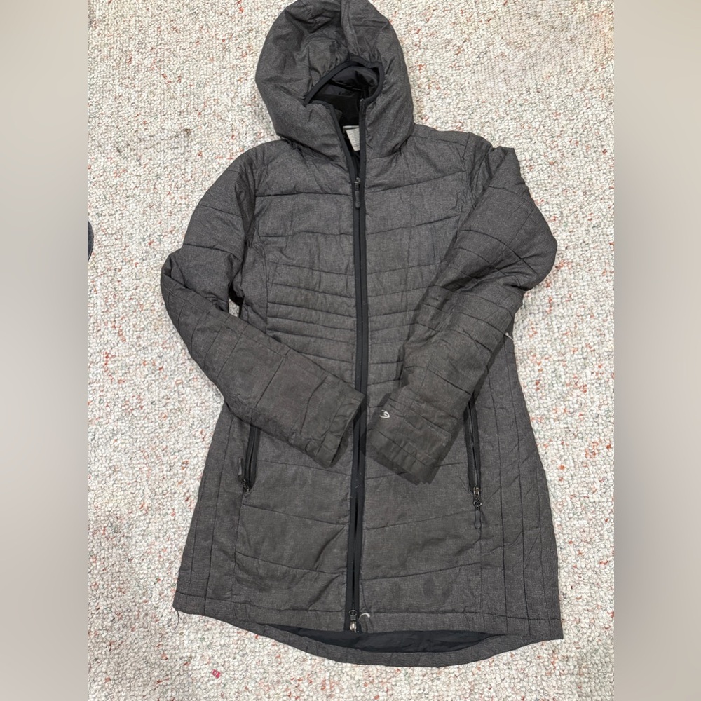 Champion Lightweight Puffer Jacket – Gray S/P | Hooded Packable Coat
